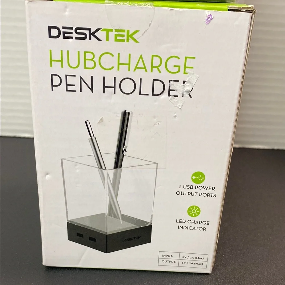 DESKTEK HubCharge Pen Holder in Black